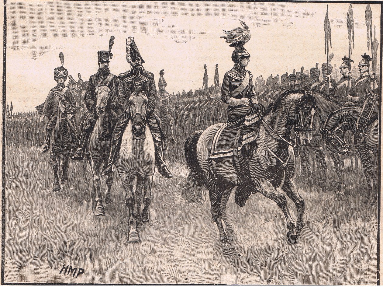 Prusya Kraliçesi MS 1806 ordusunu gözden geçiriyor by Henry Marriott Paget