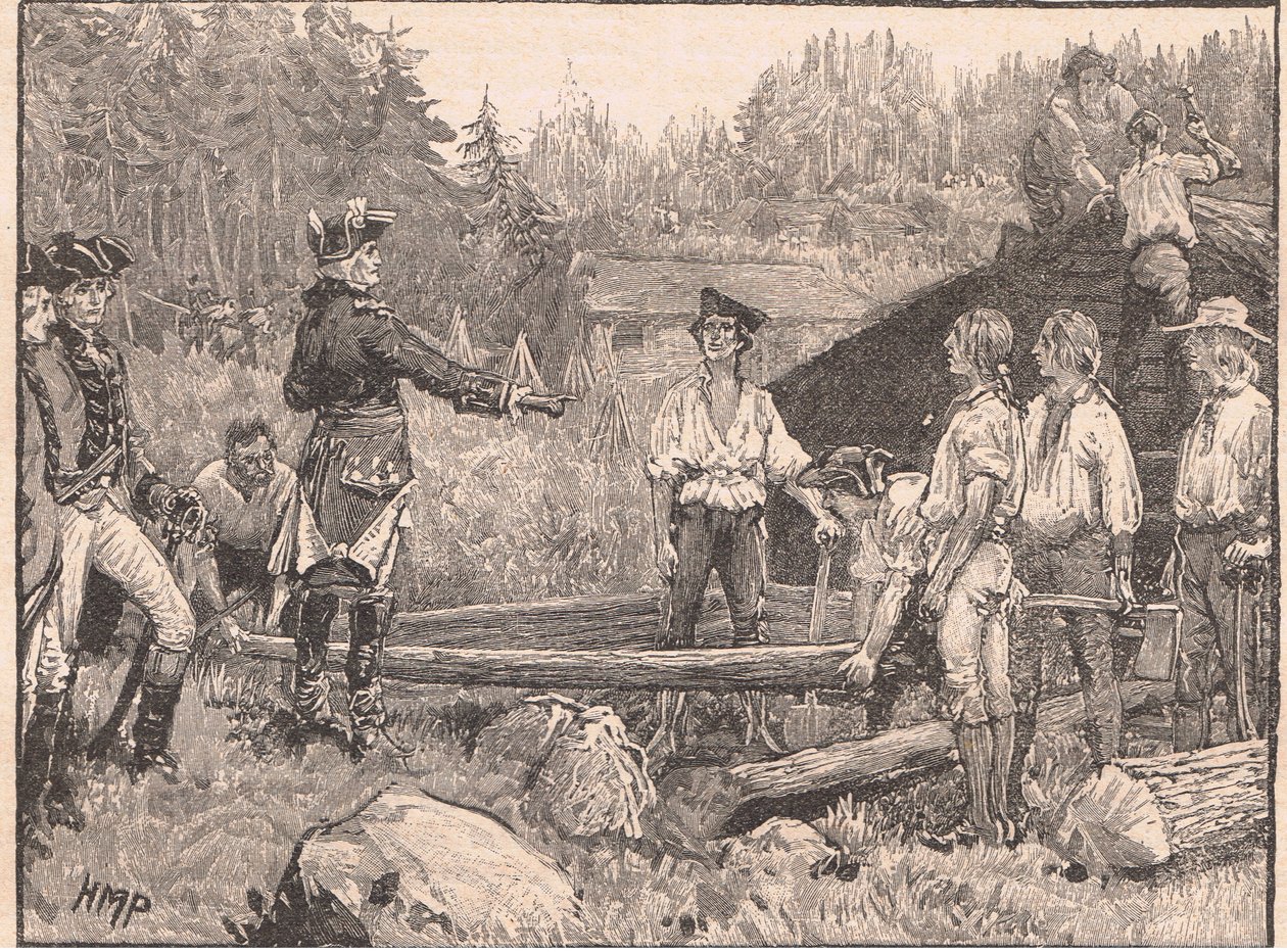 Washington ve adamları Valley Forge AD 1777