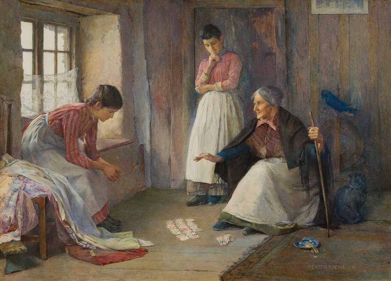Falcı, 1891 (kağıt üzerinde wc) by Henry Meynell Rheam
