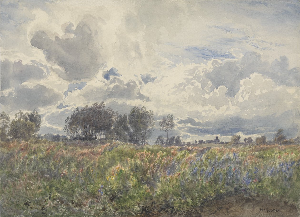 Showery June, Picardy, c.1870  by Henry Moore