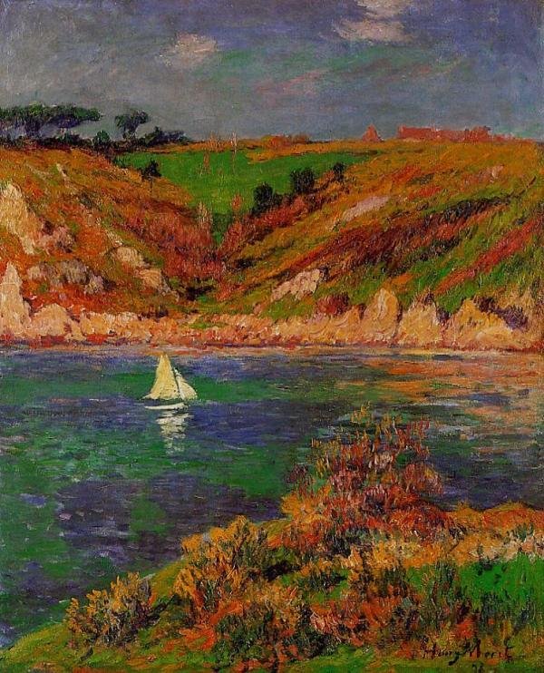 BrittanynFrancais sınırlarındaki Yelkenli Tekneler : Groixn by Henry Moret