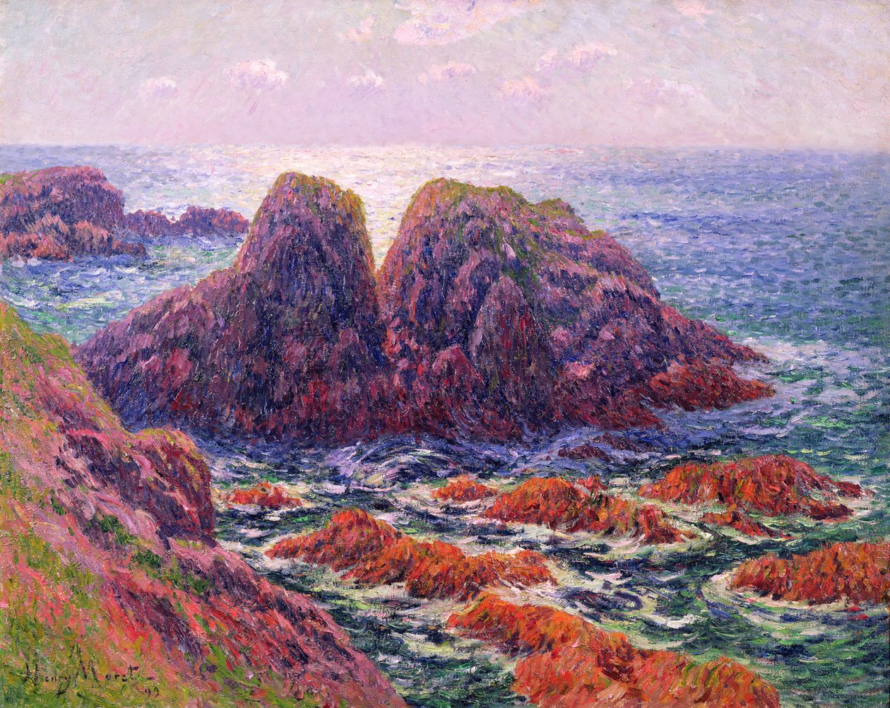 The sea at Finistere, 1899  by Henry Moret