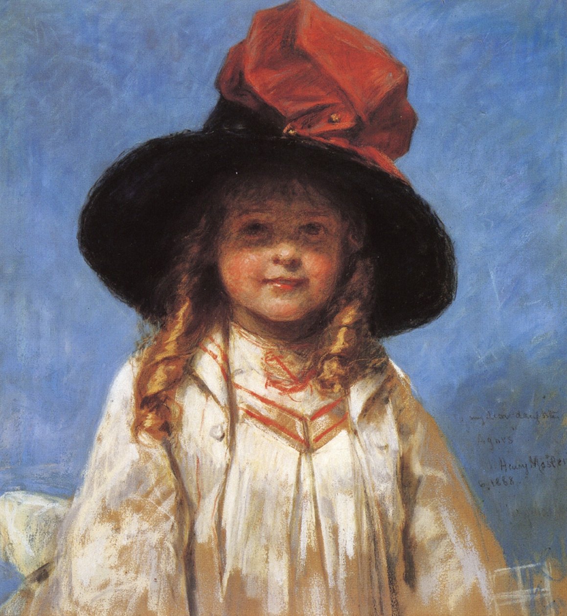 Agnes, 1888 (kağıt üzerinde pastel) by Henry Mosler