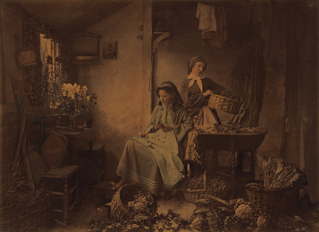 Bahar Çiçeklerinin Pazara Hazırlanması by Henry Peach Robinson