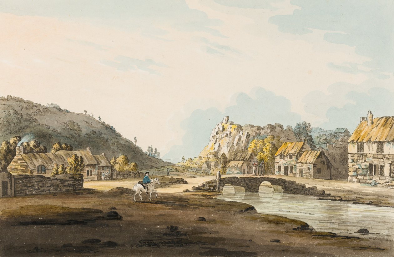 Tolcarne Köprüsü [Newlyn], c.1804 (kağıt üzerinde wc) by Henry Pendarves Tremenheere