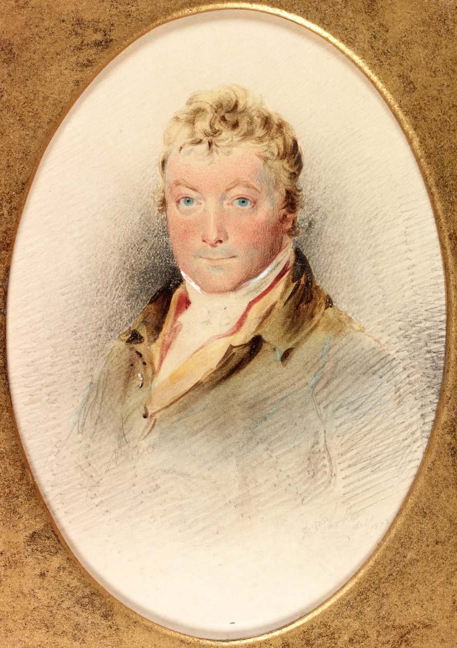 Charles John Brandling, MP. (kart üzerinde bc, kalem ve wc) by Henry Perlee Parker