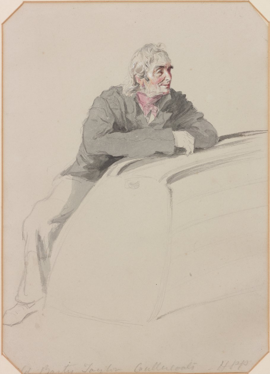 Old Barty Taylor, Cullercoats (kağıt üzerinde kalem ve tuvalet) by Henry Perlee Parker