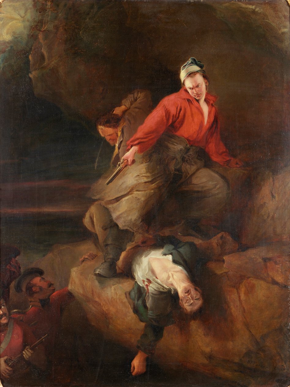 Kaçakçılar saldırıya uğradı, 1827 by Henry Perlee Parker
