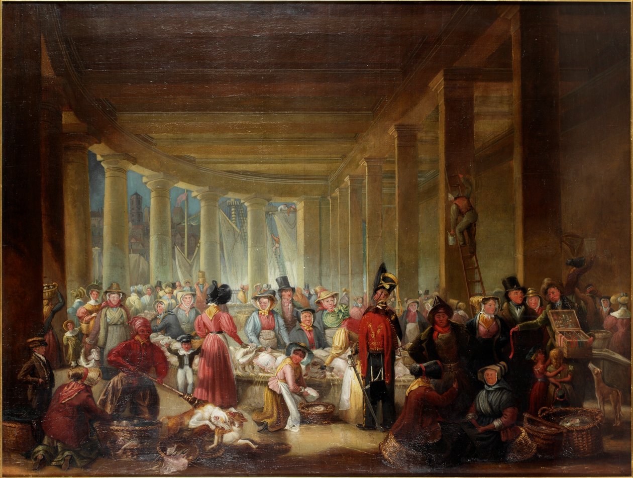 Eski Balık Pazarı, Sandhill, Newcastle upon Tyne, c.1826-30 by Henry Perlee Parker