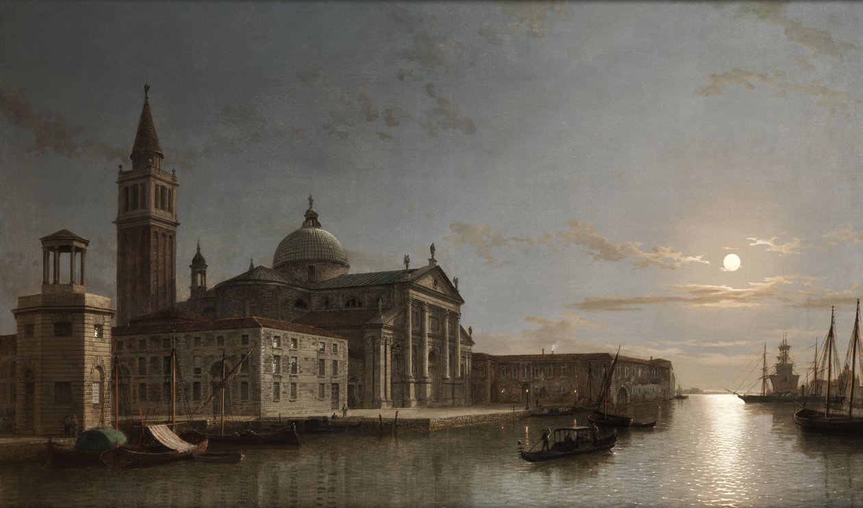 Ay ışığında San Giorgio Maggiore ile Venedik by Henry Pether