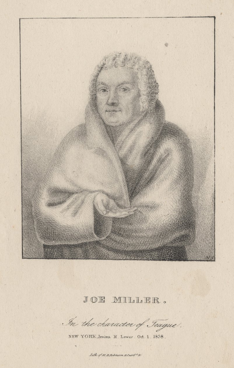 Teague Karakterinde Joe Miller, 1838 by Henry R. Robinson