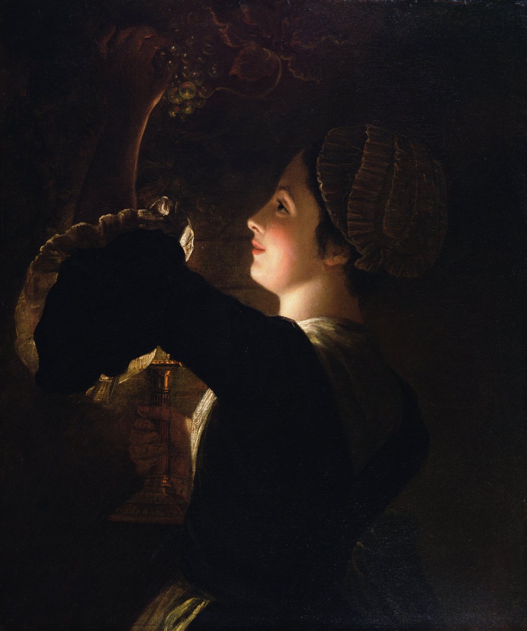 Üzüm ve mum ışığı by Henry Robert Morland