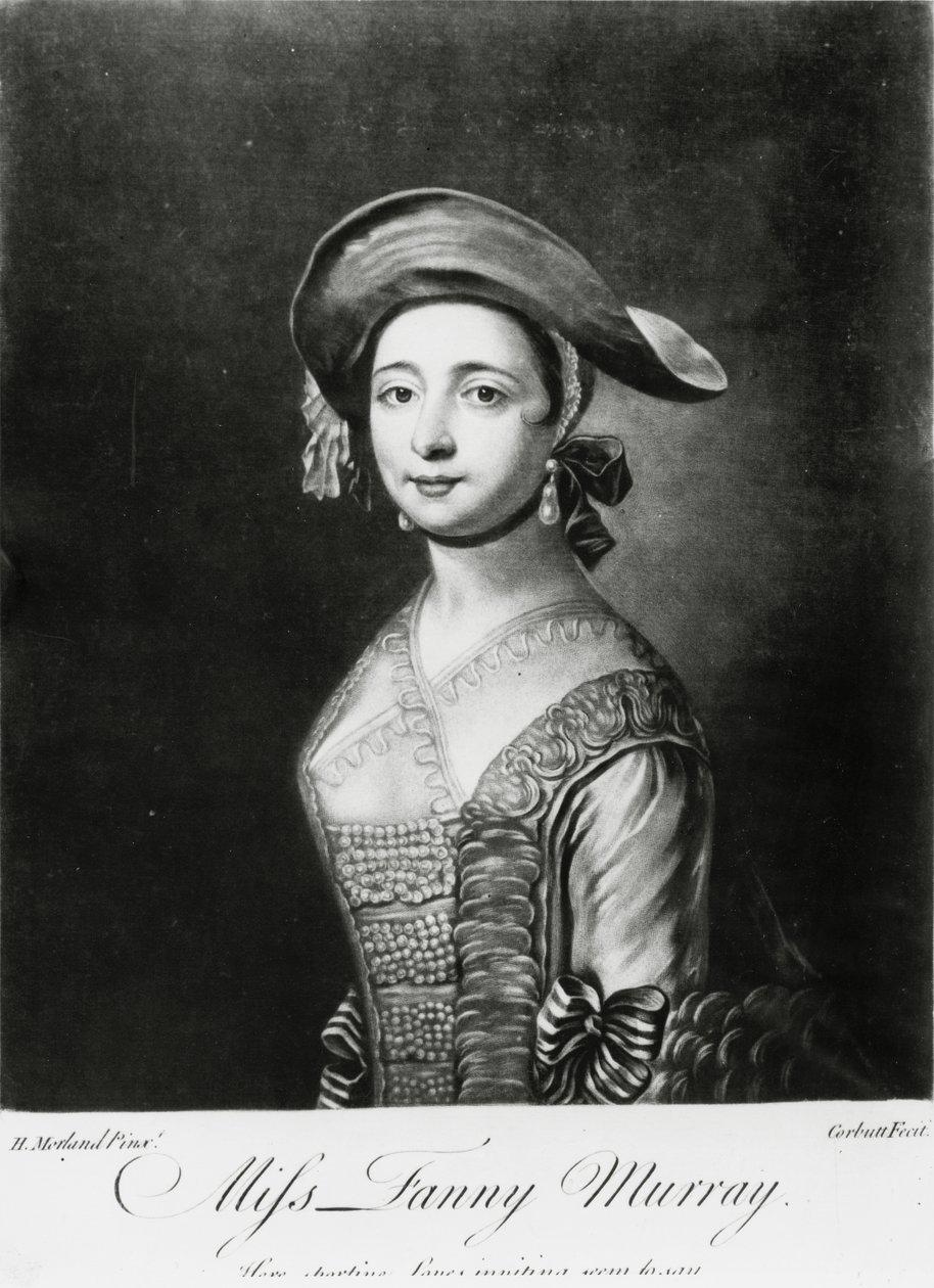 Bayan Fanny Murray, Corbutt tarafından kazınmış (mezzotint) by Henry Robert Morland
