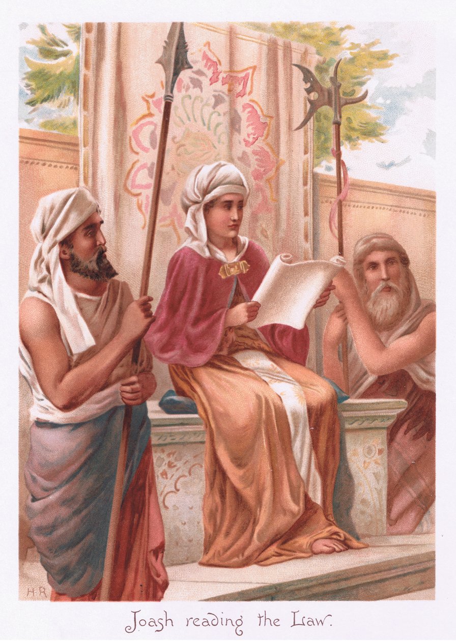 Joash yasayı okuyor by Henry Ryland