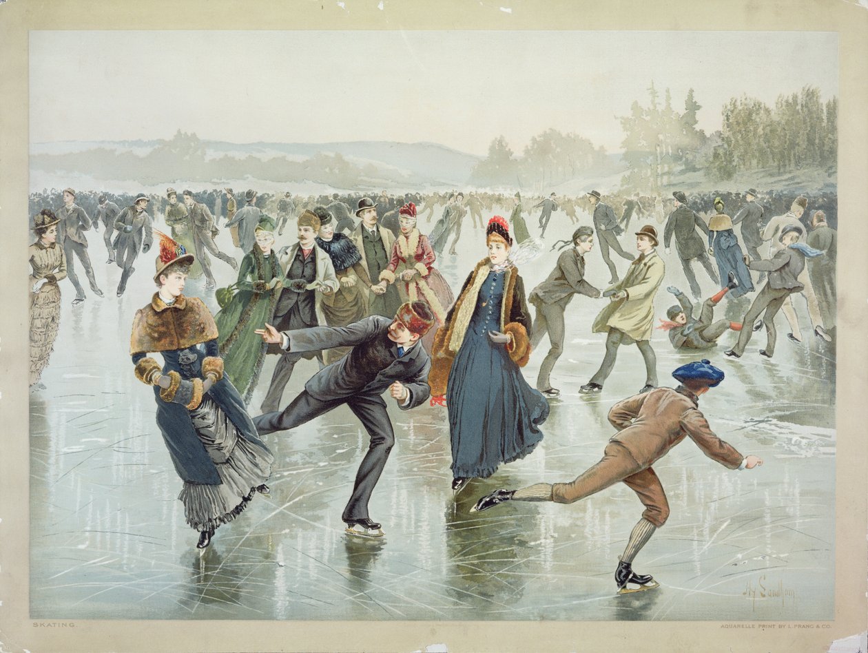 Skating, L. Prang and Co. by Henry Sandham