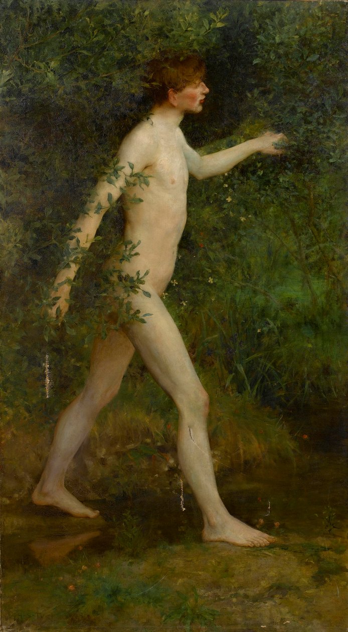 Bir ormanlık banyo by Henry Scott Tuke