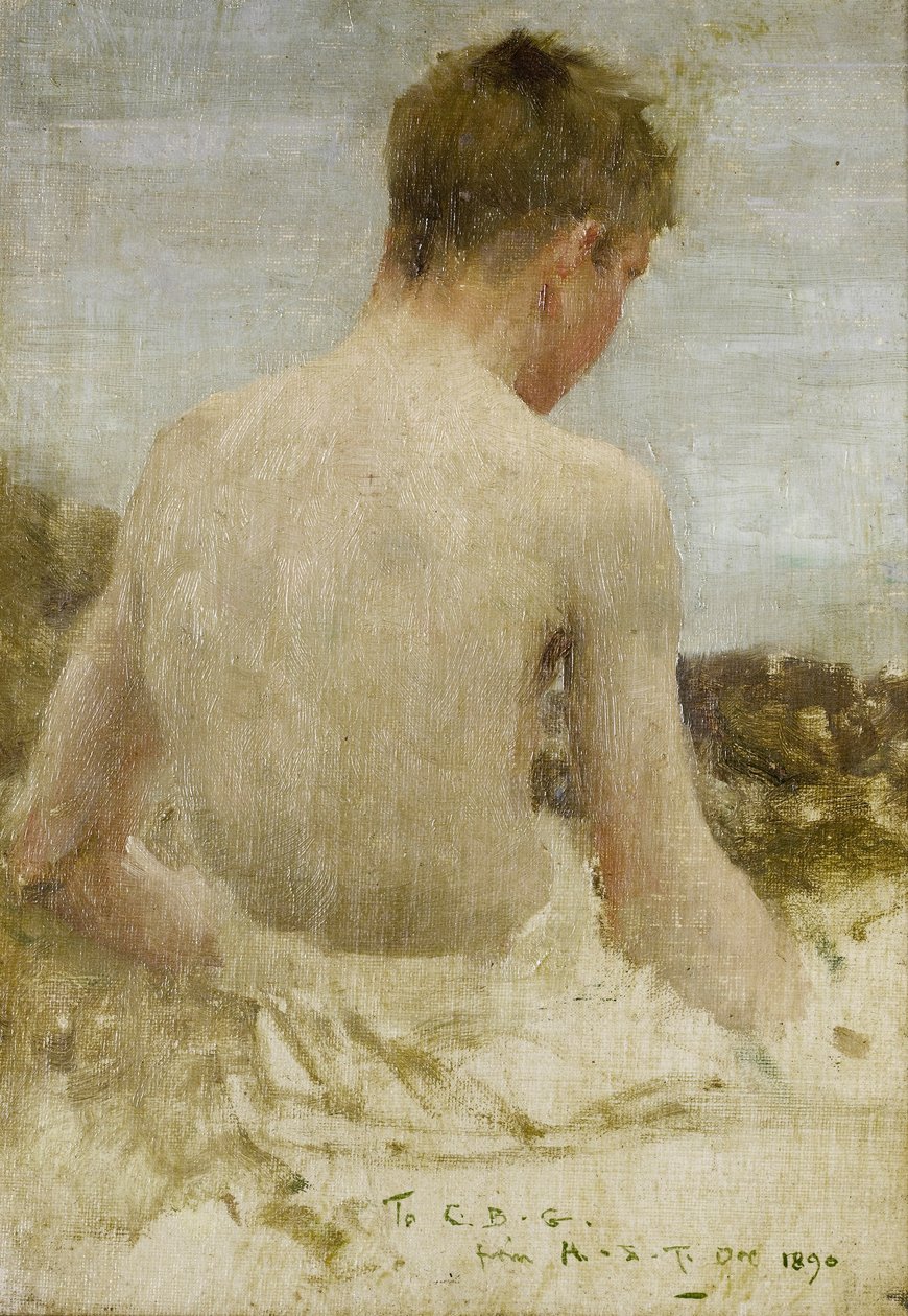 Bir çocuğun arkası by Henry Scott Tuke