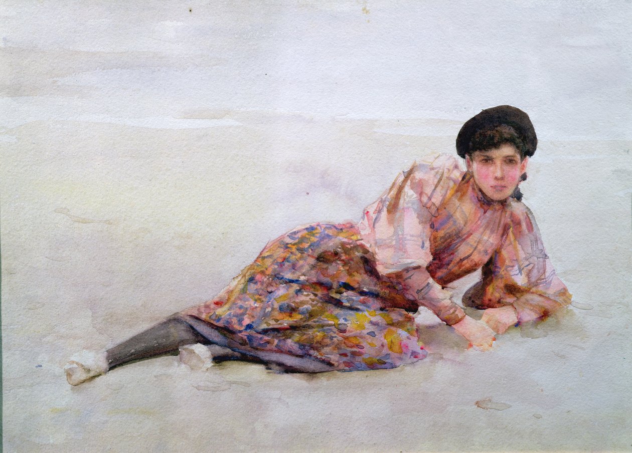 ಟರ್ಕ್ ಬೀಚ್‌ನಲ್ಲಿರುವ ಹುಡುಗಿ by Henry Scott Tuke