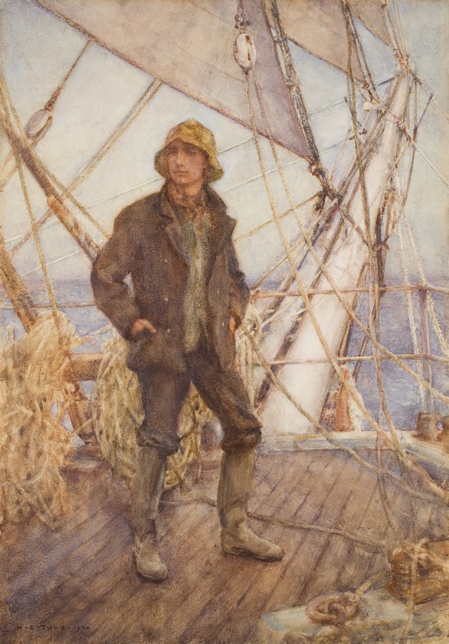 ದಿ ಲುಕ್-ಔಟ್ (ಅಕಾ ದಿ ಲುಕ್‌ಔಟ್ ಮ್ಯಾನ್), 1908 ಟರ್ಕ್ by Henry Scott Tuke