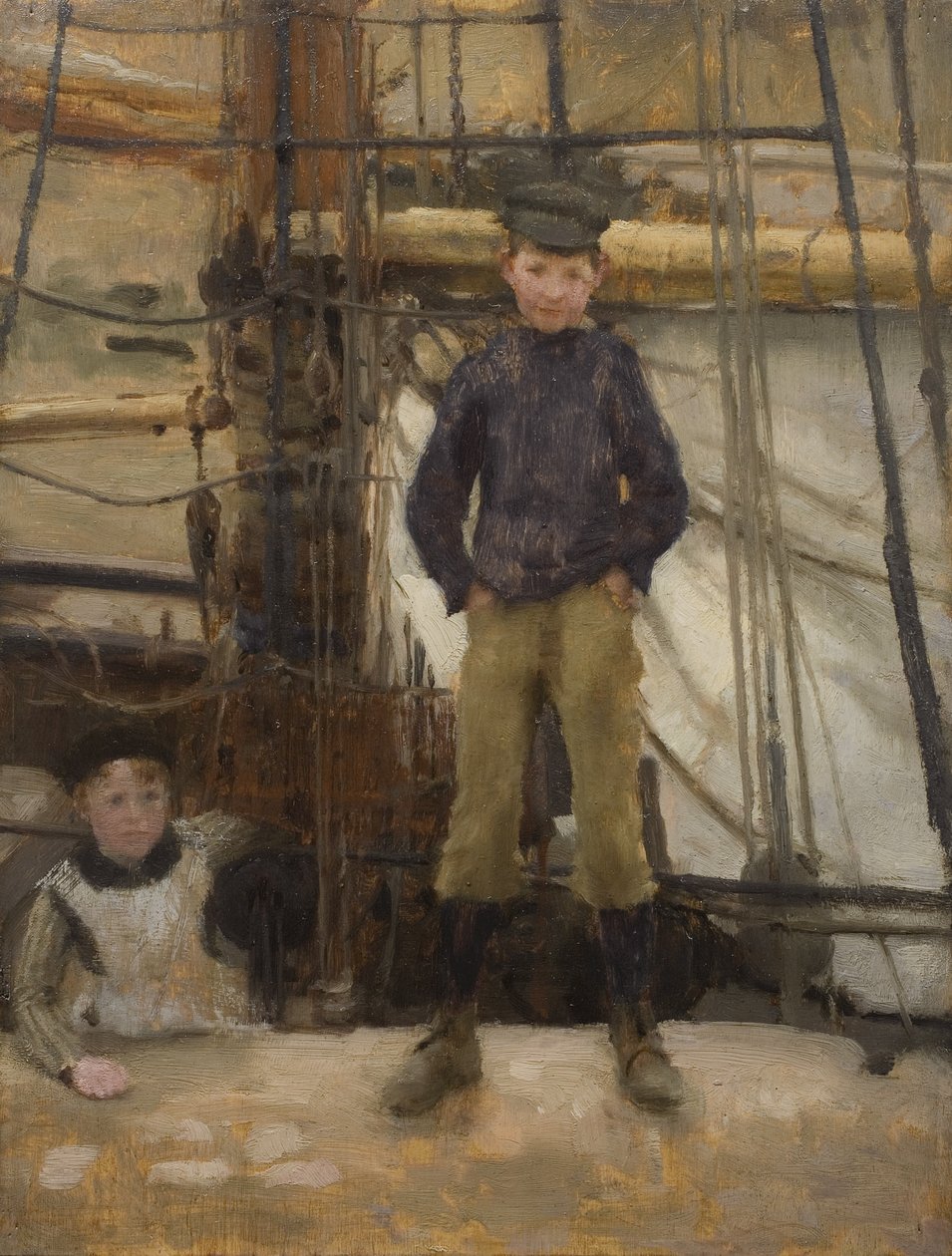 Güvertede İki Çocuk by Henry Scott Tuke