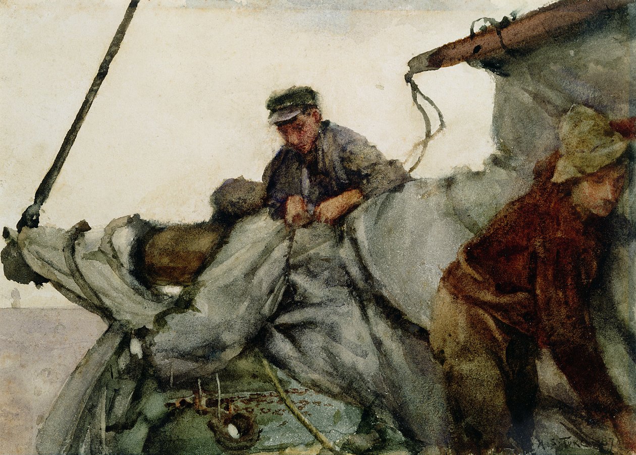 Yelkende Çalışmak, 1887 by Henry Scott Tuke