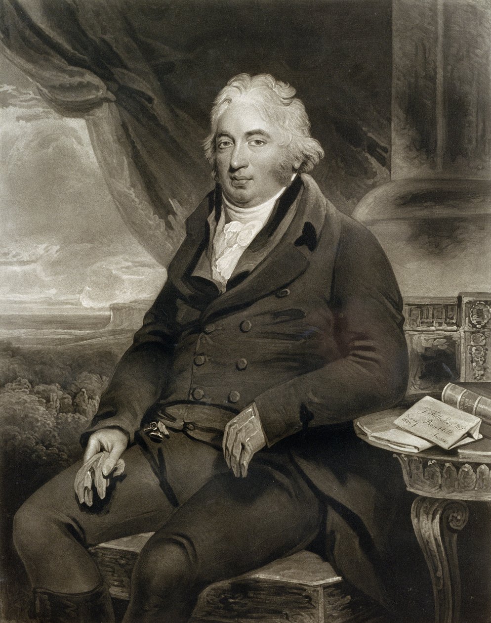 J. Fuller Esq, M.P., gravür C. Turner, 1808 (mezzotint) by Henry Singleton
