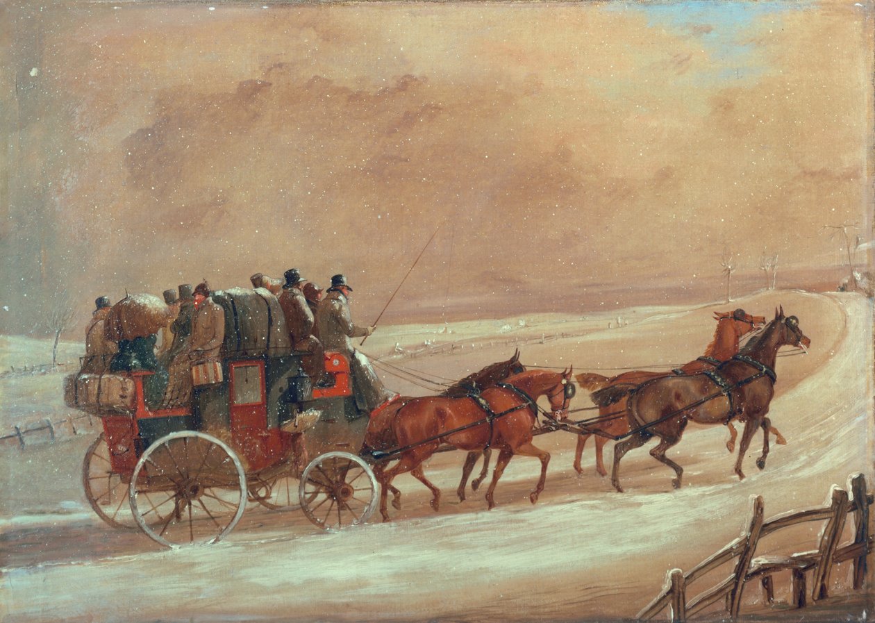 Manchester - Kışın Londra Teknik Direktörü, yaklaşık 19. yüzyıl by Henry Thomas Alken