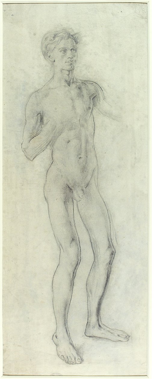 çıplak çocuk ayakta by Henry Tonks