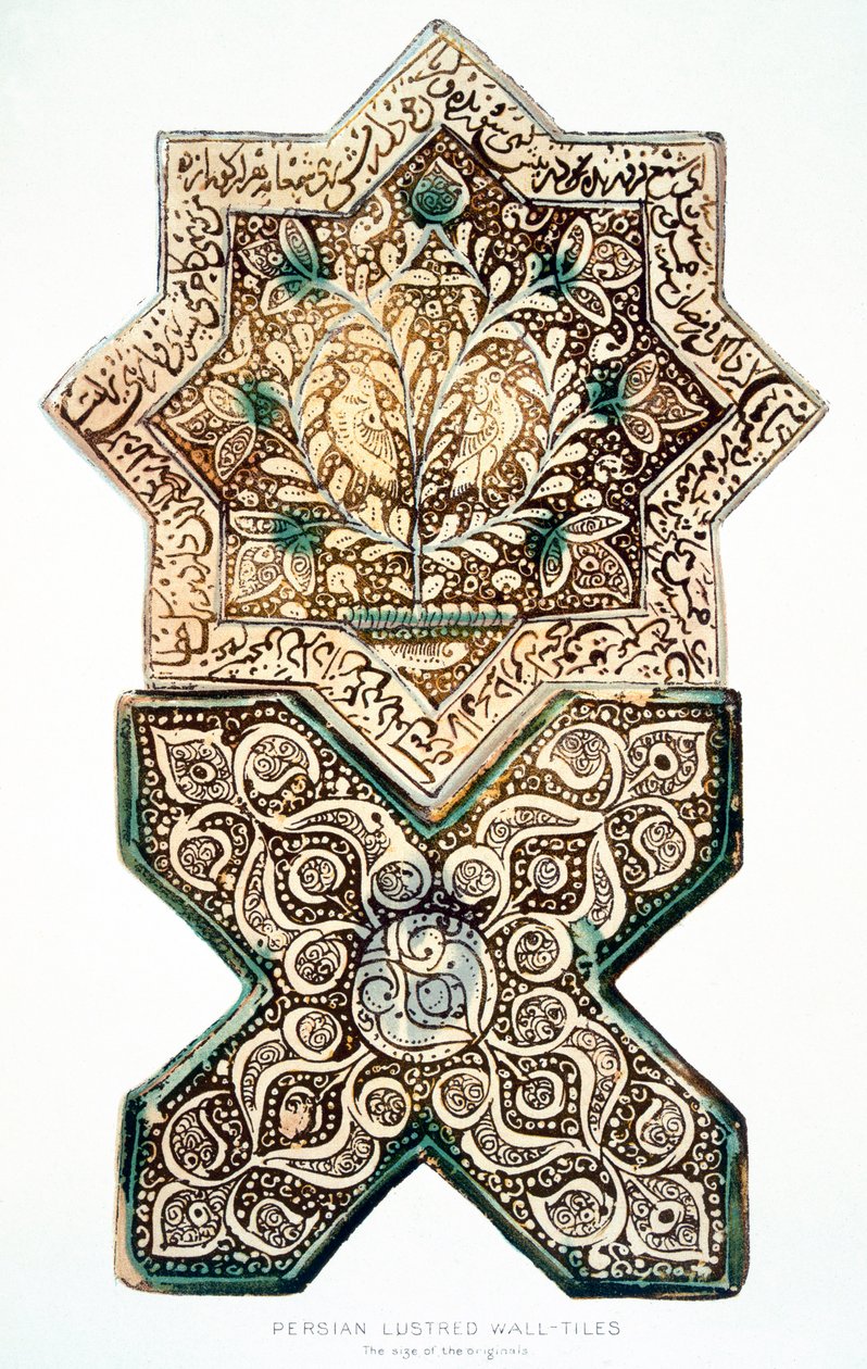 Pl 28 Pers Cilalı duvar karoları, 19. yüzyıl by Henry Wallis