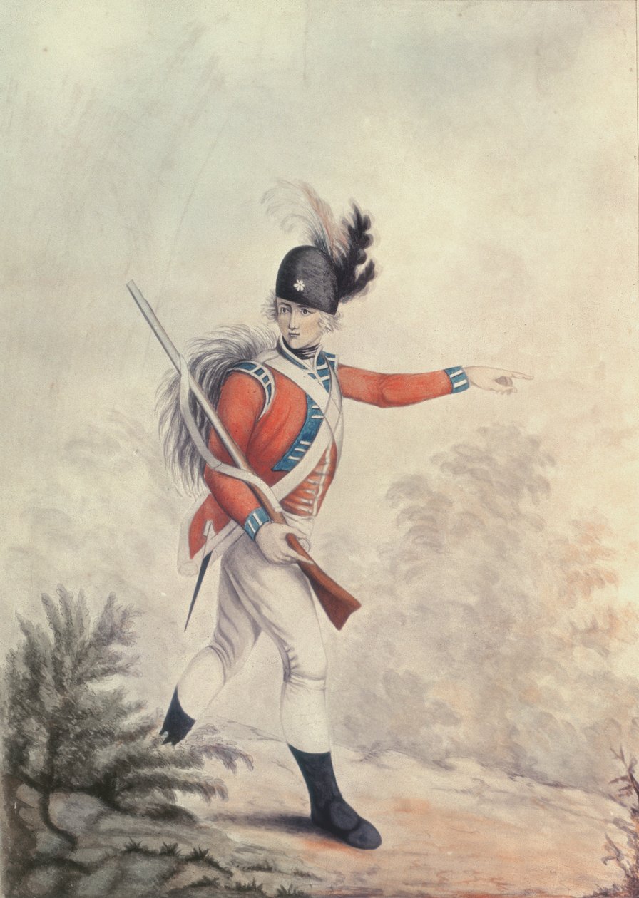 Hafif Piyade, Thomas Macklin tarafından yayınlanan Soiron gravürü için resim, 20 Temmuz 1791 by Henry William Bunbury