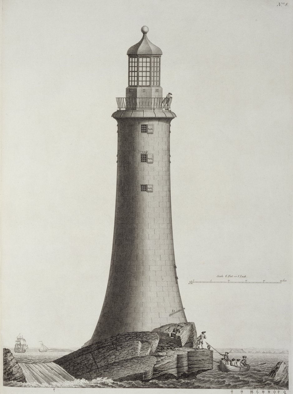 Edward Rooker (c.1712-74), 1763 tarafından oyulmuş Eddystone Deniz Feneri by Henry Winstanley