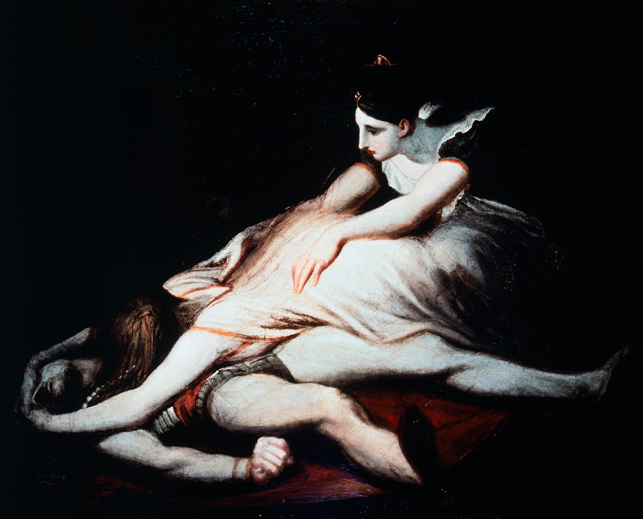 Kriemhild kendini Siegfried'in cesedinin üzerine atıyor by Johann Heinrich Füssli