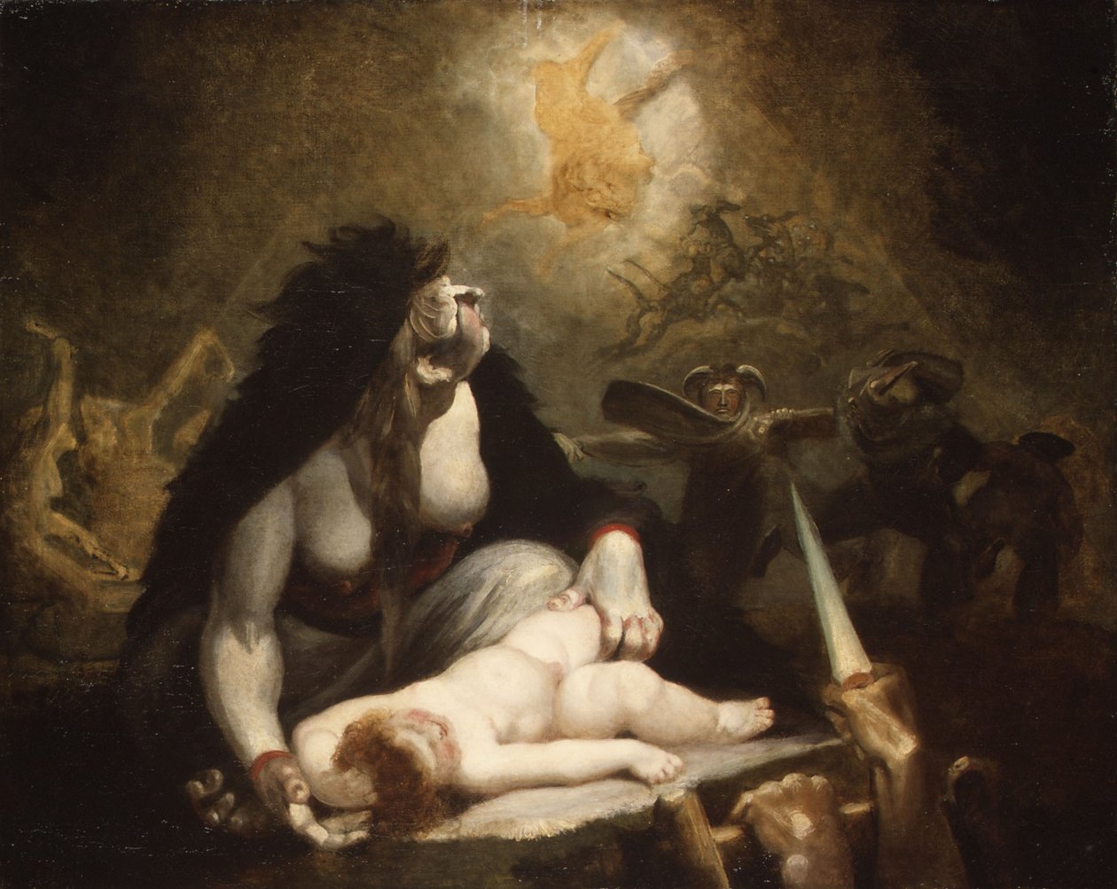 Laponya Cadılarını Ziyaret Eden Gececi by Henry  Fuseli