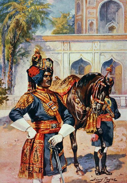 Bir Hint İmparatorluk Cadet (renkli taş) by Henry Payne