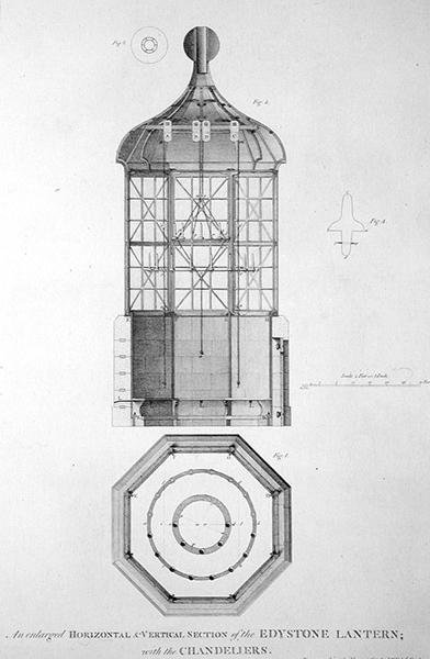 Edward Rooker tarafından oyulmuş Eddystone Deniz Feneri (c.1712-74) by Henry (after) Winstanley