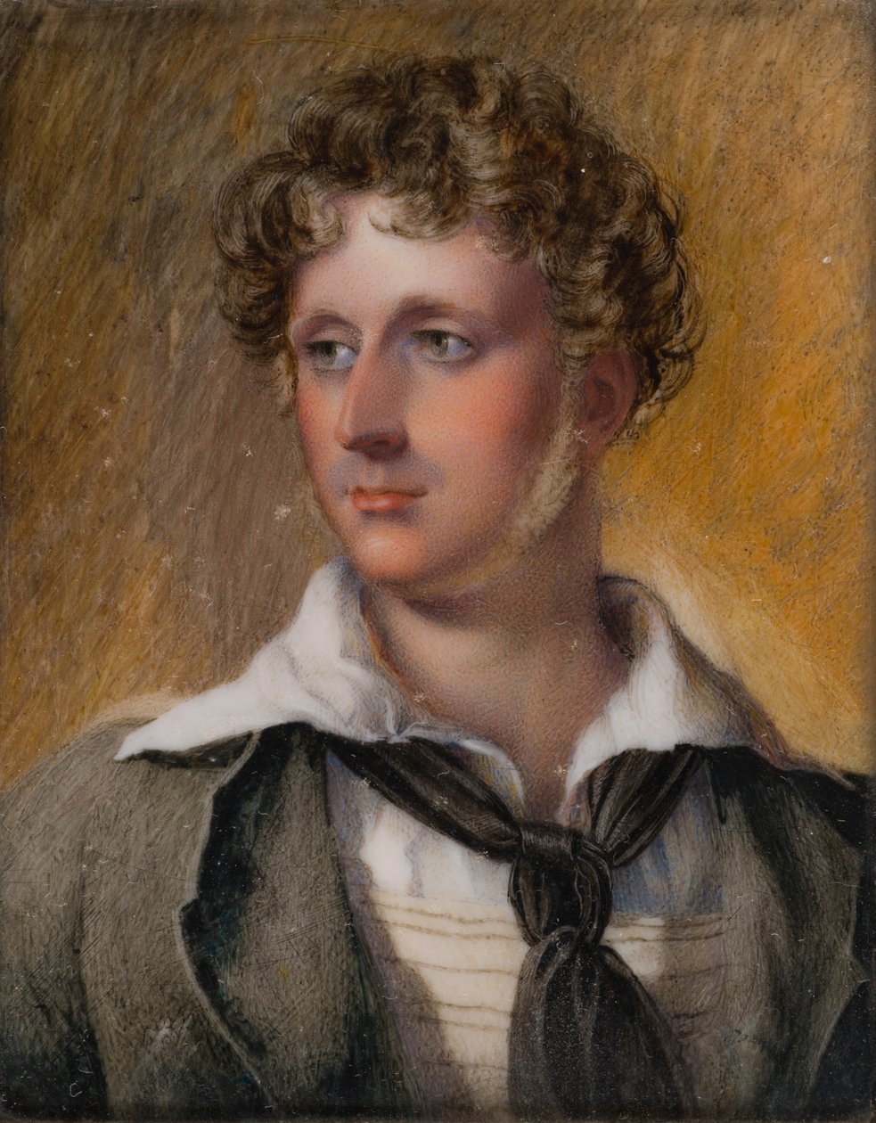 Koramiral Hon portresi. Charles Bridgeman, c.1817-60 (fildişi üzerine yağlı boya) by Henry (circle of) Collen