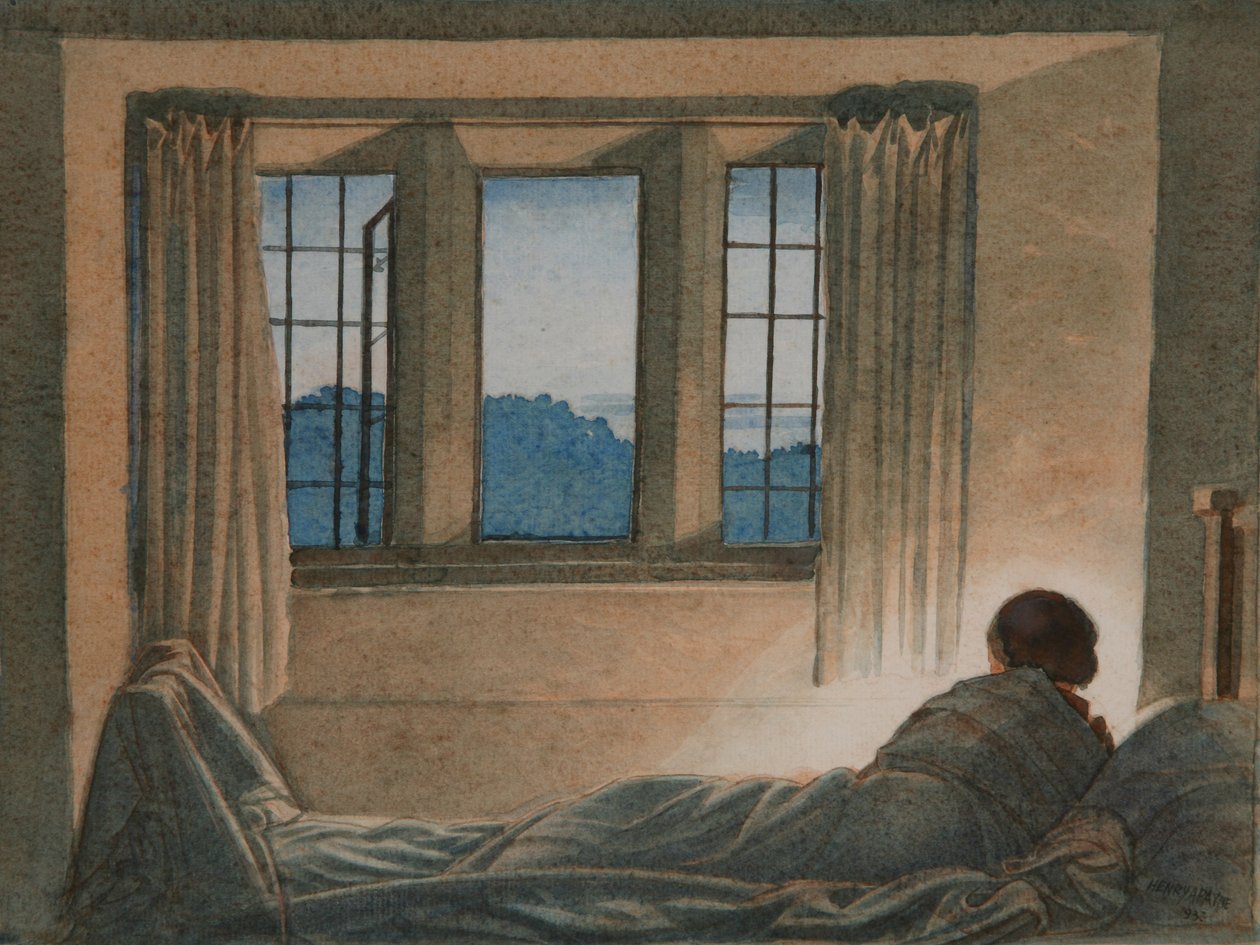 The Reader, 1933 (kağıt üzerinde wc) by Henry A. 1868 1940 Payne