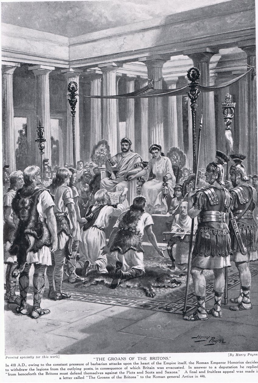 İngilizlerin İniltileri, 'Hutchinson's History of the Nations'dan bir örnek, c.1910 by Henry A. Payne