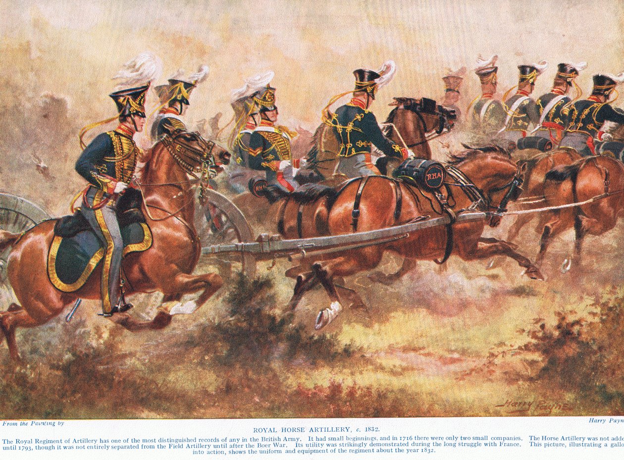 Kraliyet Atlı Ağır Silahları, c.1910 by Henry A. Payne