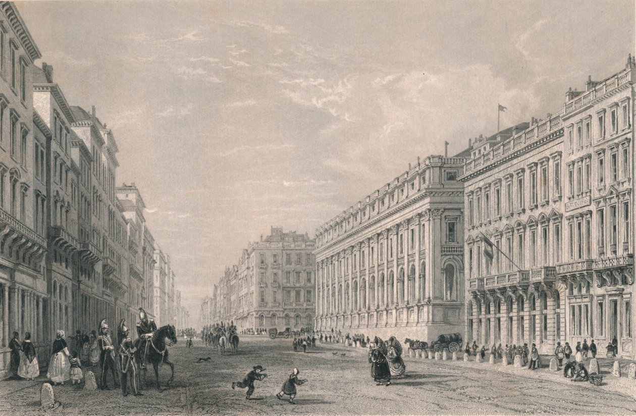 Rue du Chapeau Rouge, Bordeaux, 19. yüzyılın ortaları. by Henry Adlard