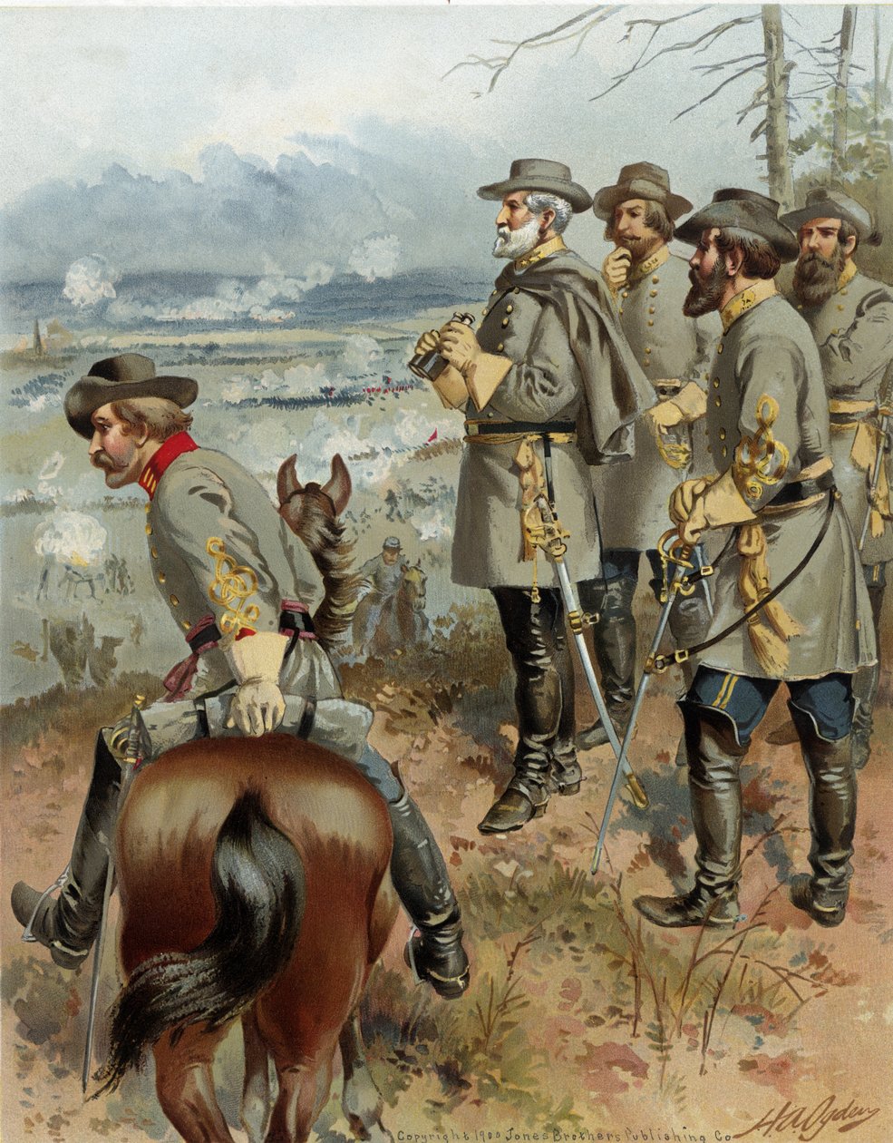 General Robert. E. Lee, Fredericksburg, 13 Aralık 1862, pub. 1900. by Henry Alexander Ogden