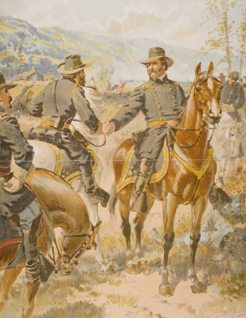 General George Henry Thomas (1816-70) Chickamauga savaşında, 20 Eylül 1863 by Henry Alexander Ogden