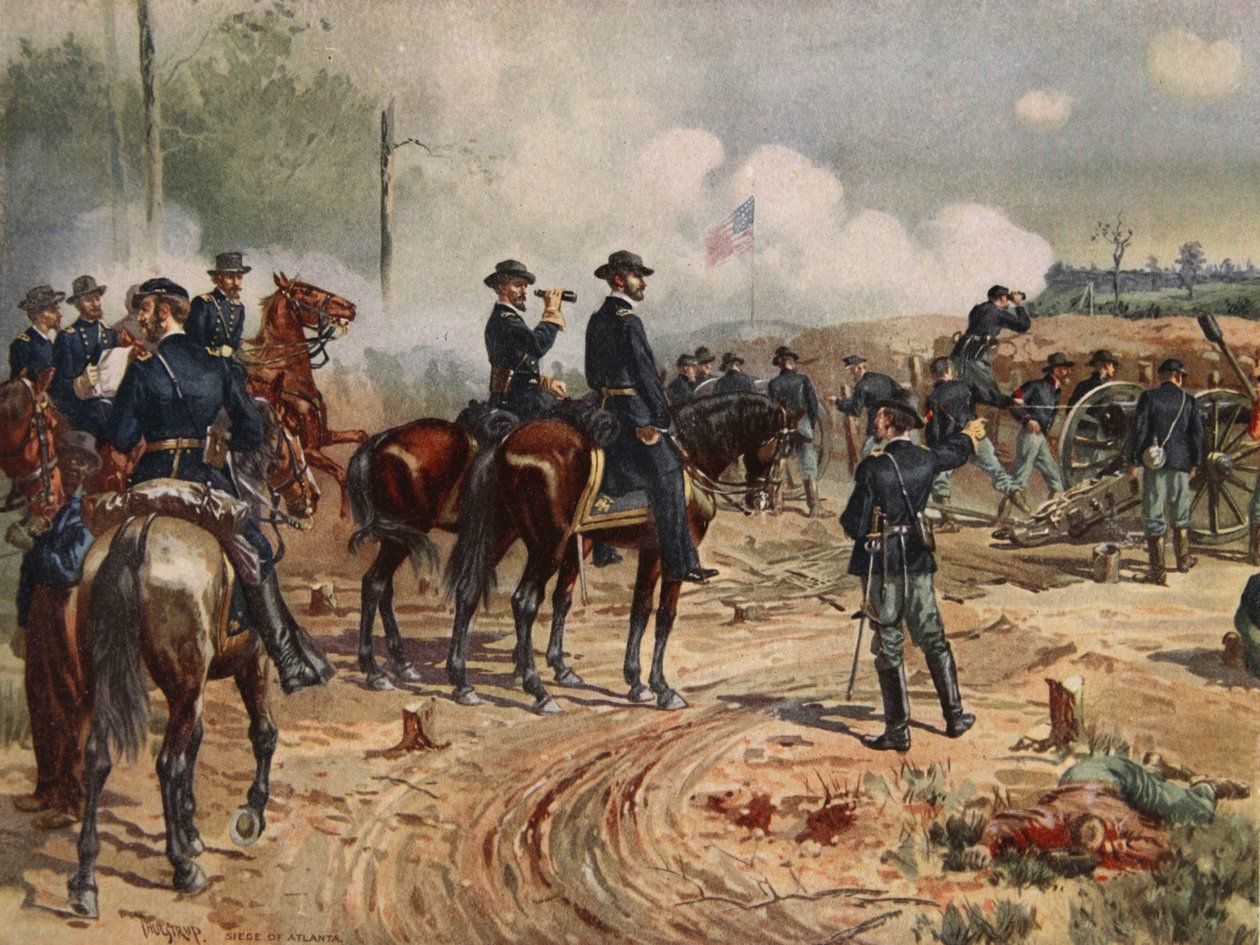 Atlanta Kuşatması, 28 Temmuz-2 Eylül 1864 (renkli taş) by Henry Alexander Ogden