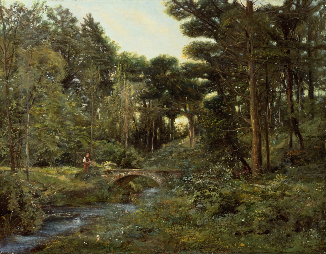 Ormanlık Manzara (tuval üzerine yağlı boya) by Henry Arthur Bonnefoy