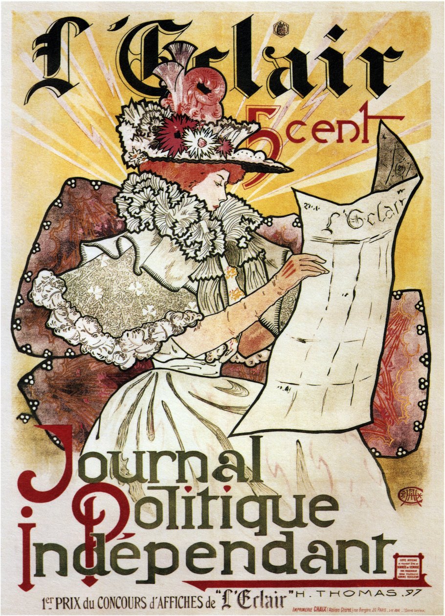 LEclair: Politik Dergi Bağımsız Afişi, 1897 by Henry Atwell Thomas