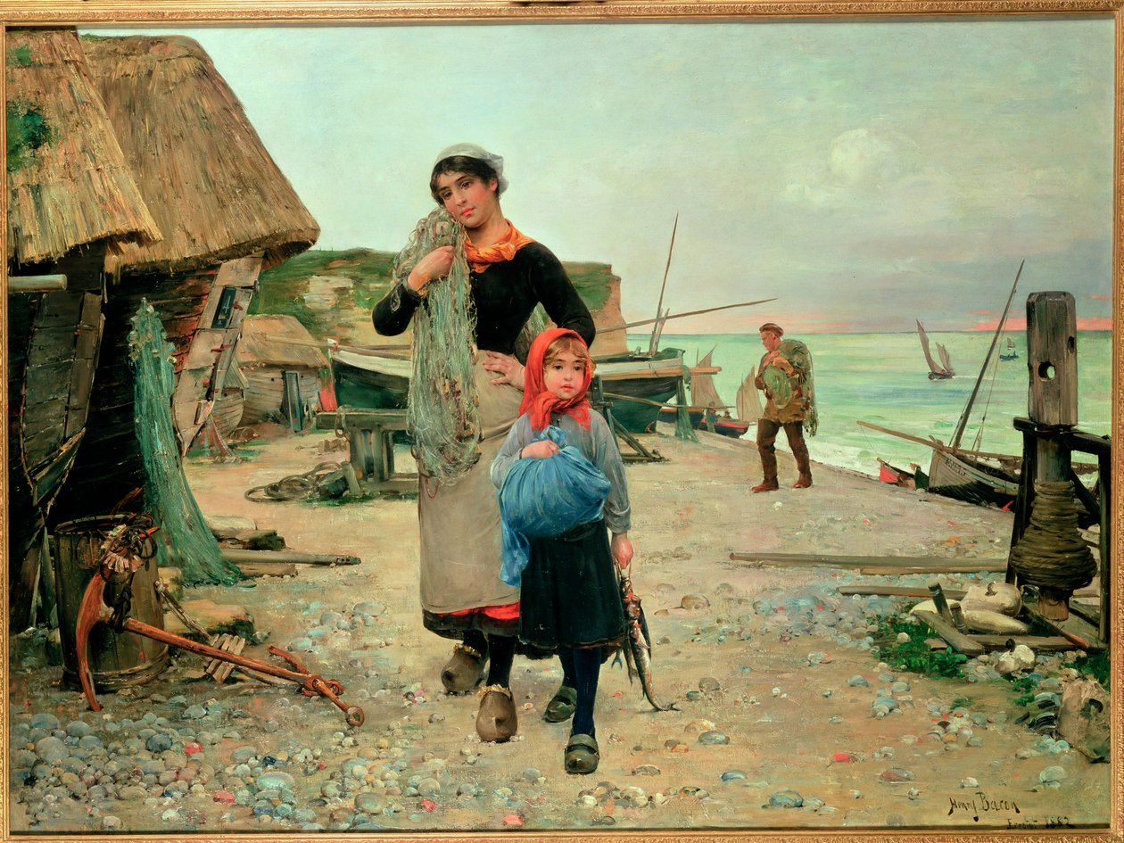 Ağlarıyla Dönen Balıkçılar, 1882 by Henry Bacon