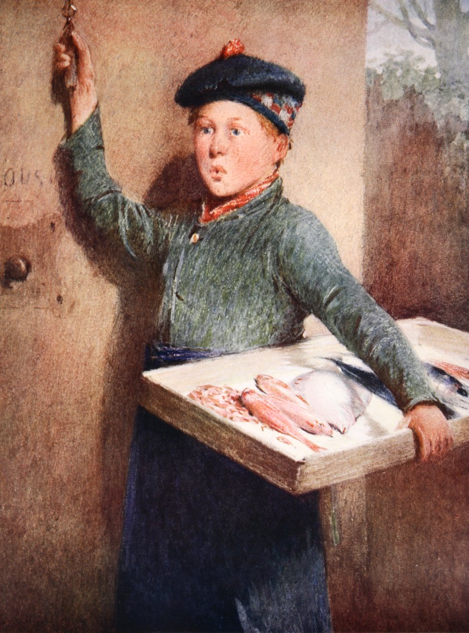 Balıkçının Çağrısı (kağıt üzerine sulu boya) by Henry Benjamin Roberts