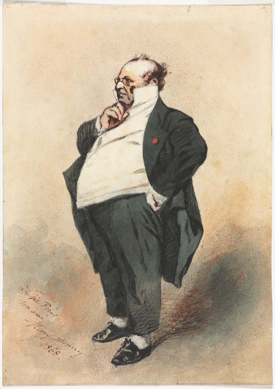 Joseph Prudhomme Ayakta, 1868. by Henry Bonaventure Monnier