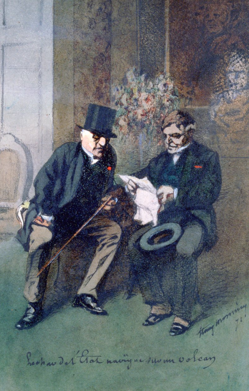 Devlet Tankı Bir Volkanda Yelken Açıyor, 1871 by Henry Bonaventure Monnier