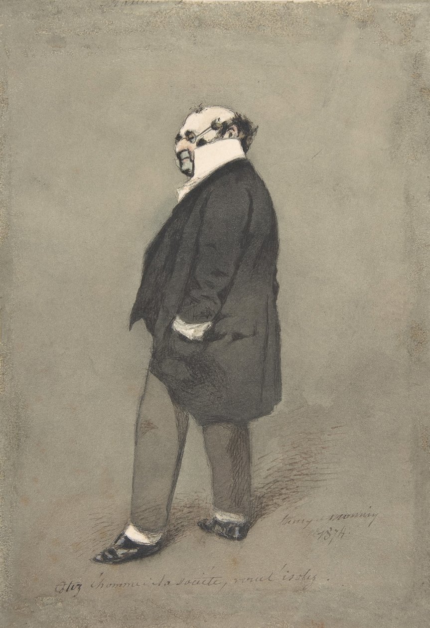 Toplum Adamı Mösyö Joseph Prudhomme, 1874. by Henry Bonaventure Monnier